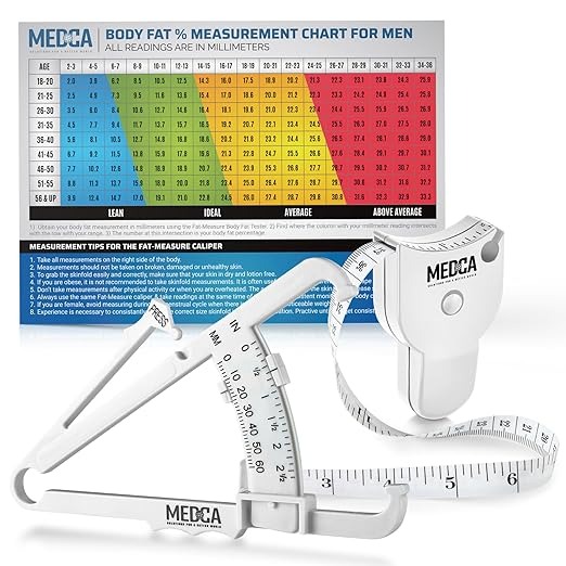 Plicometro e metro per misurazioni